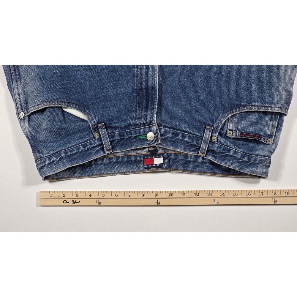 Tommy Jeans Men's Denim Carpenter Shorts Blue Medium Wash Hammer Loop Size 36 - Picture 5 of 12